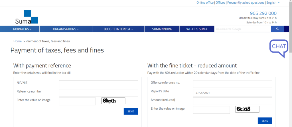 Pago del impuesto sobre bienes inmuebles